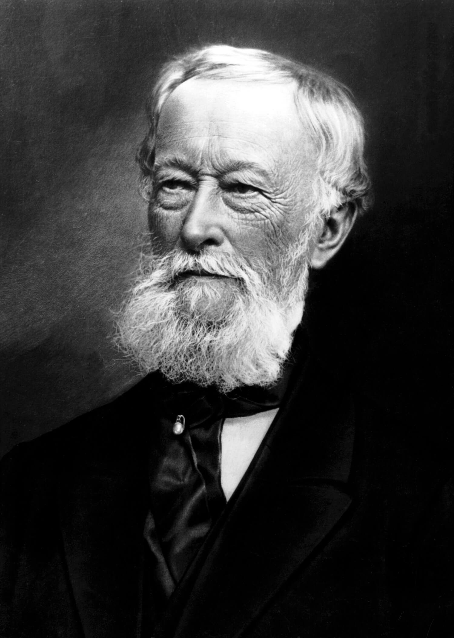 Porträt von Alfred Krupp in älteren Jahren.